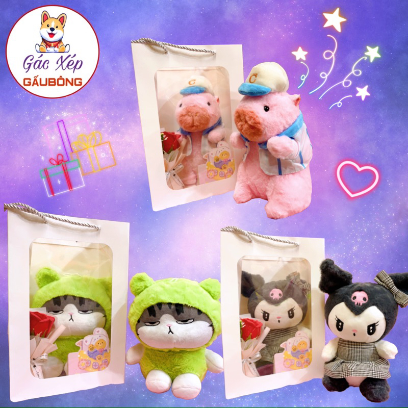 Gấu bông Set hộp quà tặng gấu bông