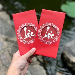 Bao lì xì màu đỏ 2025 chữ Lộc, lixi dùng trong các dịp khai trương, lễ Tết, họa tiết ép kim sang trọng, 2 lớp dày dặn