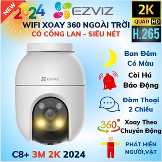 Camera ngoài trời Wifi EZVIZ C8C, H8C H8 PRO C8W Full HD 1080P 2K+ 4MP xoay 360 Độ, Có màu ban đêm