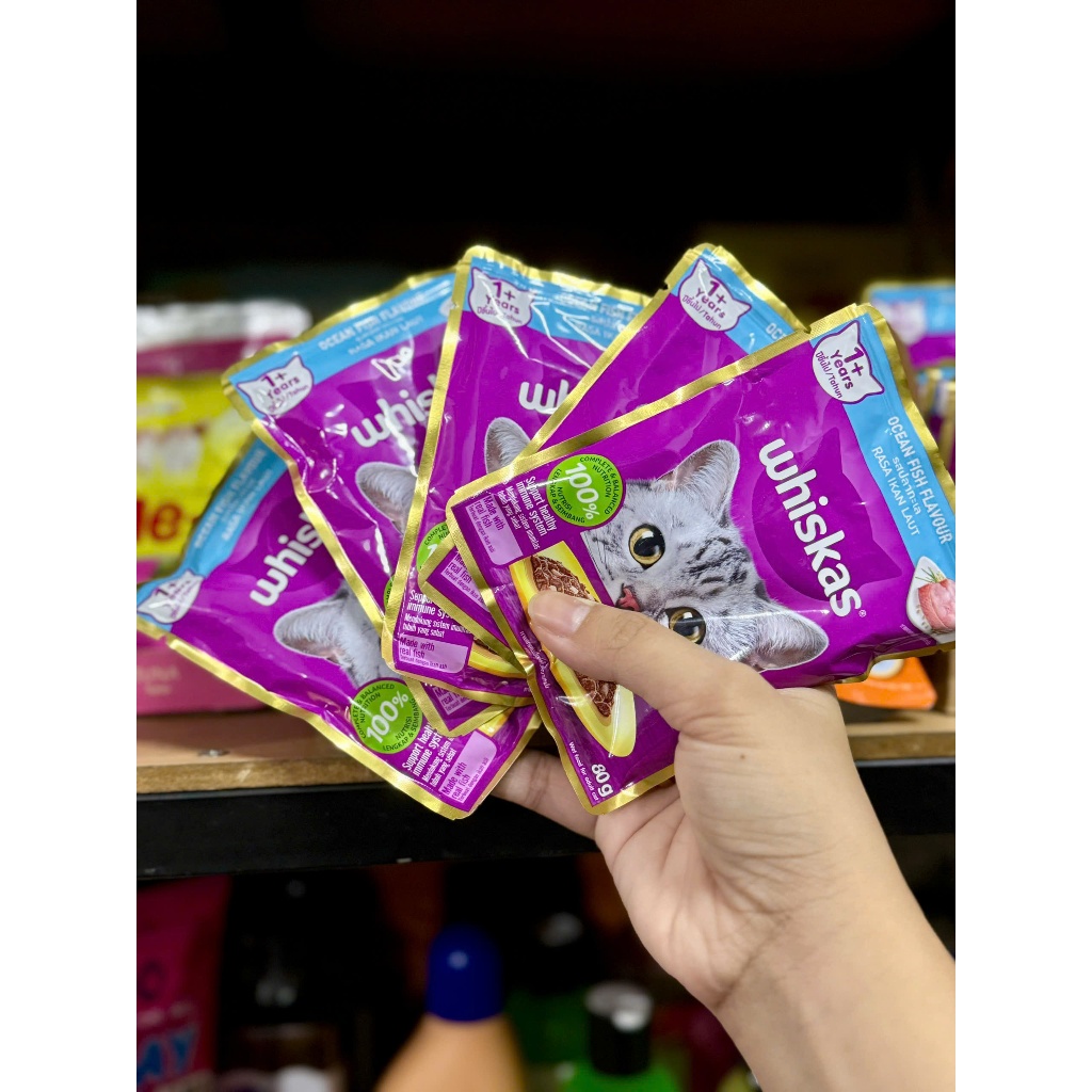 PATÊ WHISKAS GÓI 80g - PATÊ DÀNH CHO MÈO CON VÀ MÈO TRƯỞNG THÀNH