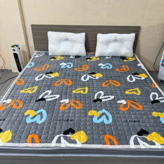  Thảm trải giường Yuki nỉ nhung siêu ấm có chun cố định 4 góc đầy đủ kích cỡ 