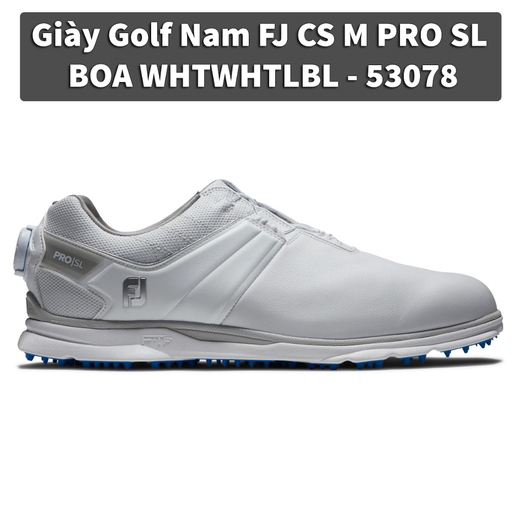 Giày golf nam FJ CS M PRO SL BOA WHTWHTLBL - 53078 ( Chính hãng Footjoy)