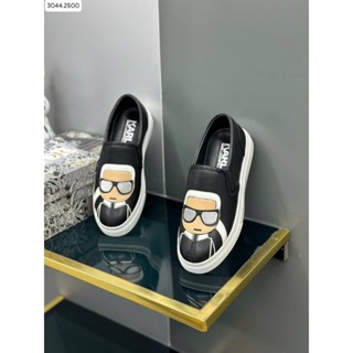 Giày slipon lười nam Karl - Giày nam da họa tiết hình người thêu sắc nét from dáng ôm chân cực đỉnh dễ lên đồ