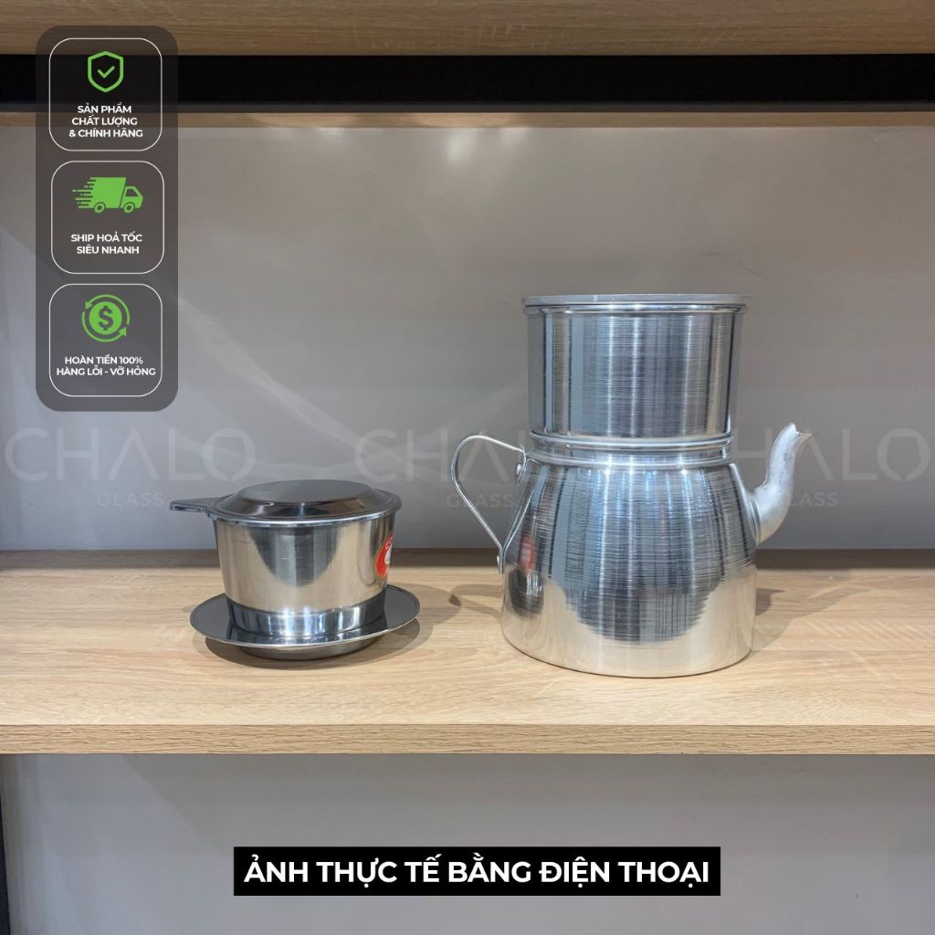 Phin cà phê cỡ lớn chất liệu nhôm & inox cho quán cafe - 25gr, 100gr, 200gr [Hàng loại #1, dày dặn]