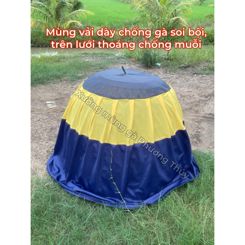 Mùng trùm bội gà vải dày chống sôi bội, nữa trên lưới thoáng
