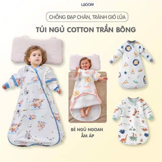   15-25độ  Túi Ngủ Mùa Đông Cho Bé Cotton Trần Bông Mềm Mịn Ấm Áp 