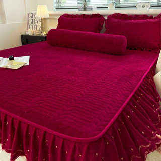 Bộ Ga Gối Nỉ Bèo Hoa Cúc Trần Hình Bông Lúa Với  Chất Liệu  Nỉ Nhung Mềm Mại