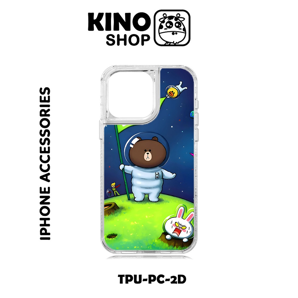 Ốp lưng iPhone KINOSHOP [ KN 133 ] in chuyển nhiệt viền trắng trong suốt 15 Pro Max 11 12 13 14 Pro