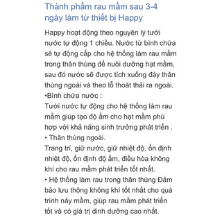 Thiết bị làm rau mầm Happy