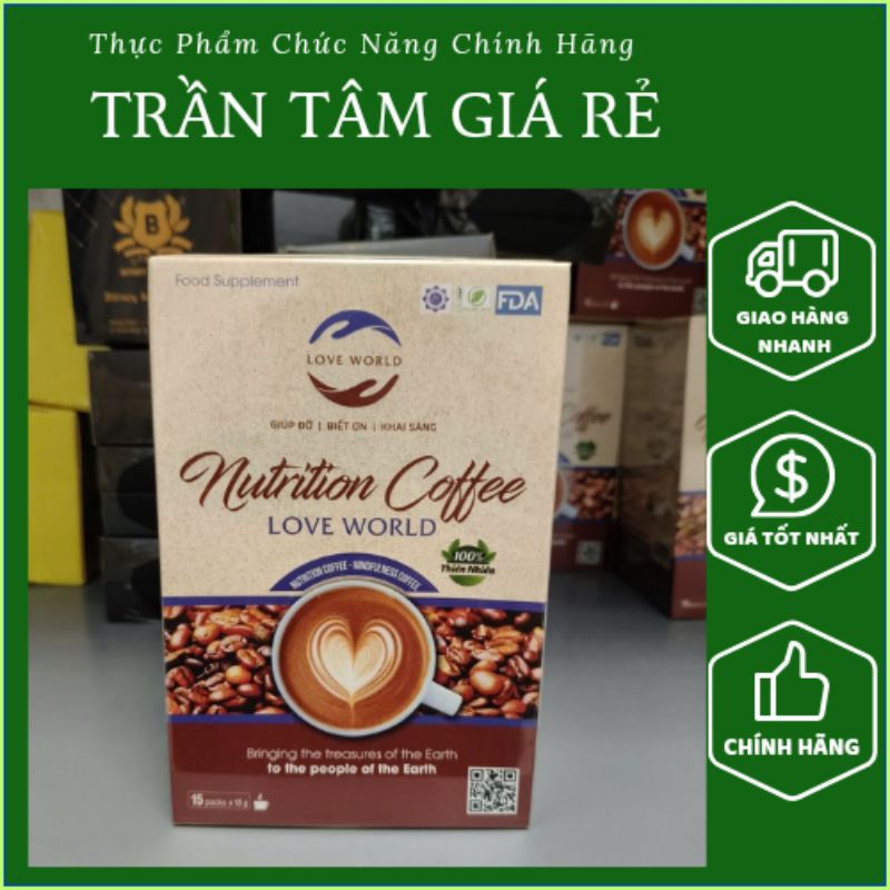 [ 1 hộp 15 gói ] Nutrition Coffee Love World bổ sung dinh dưỡng, kiểm soát cân nặng lành mạnh