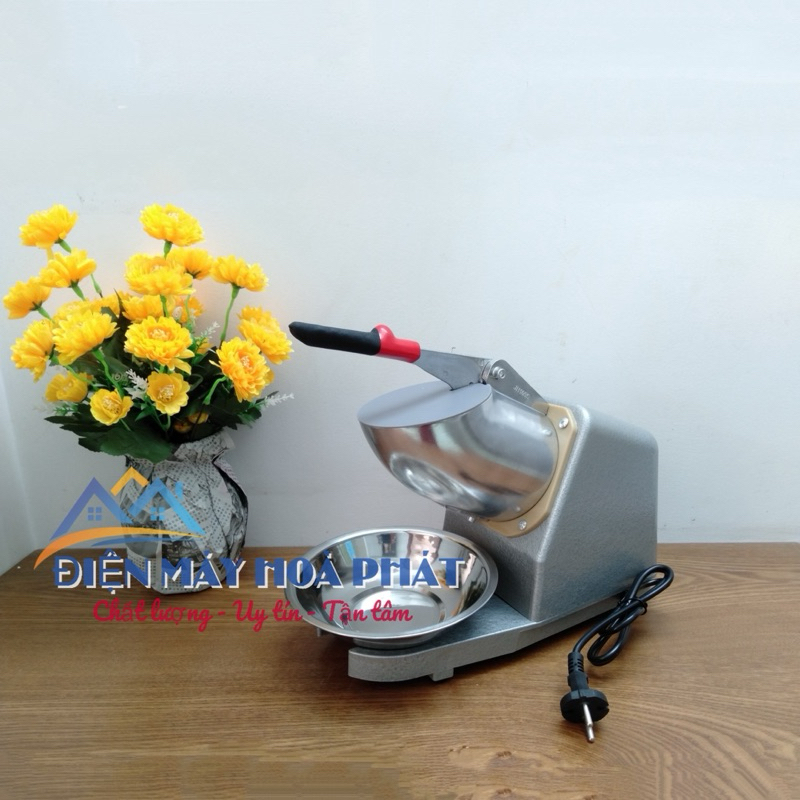 Máy xay đá - bào đá cao cấp 2 dao 2 nắp đậy