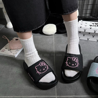 Dép Rabbit x Kitty thêu nổi cute cho nữ đế cao 4,5cm / Bảo Hành 1 năm / Kèm hộp /Tớ bán dép