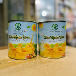 Đào ngâm nước đường pha trà đào