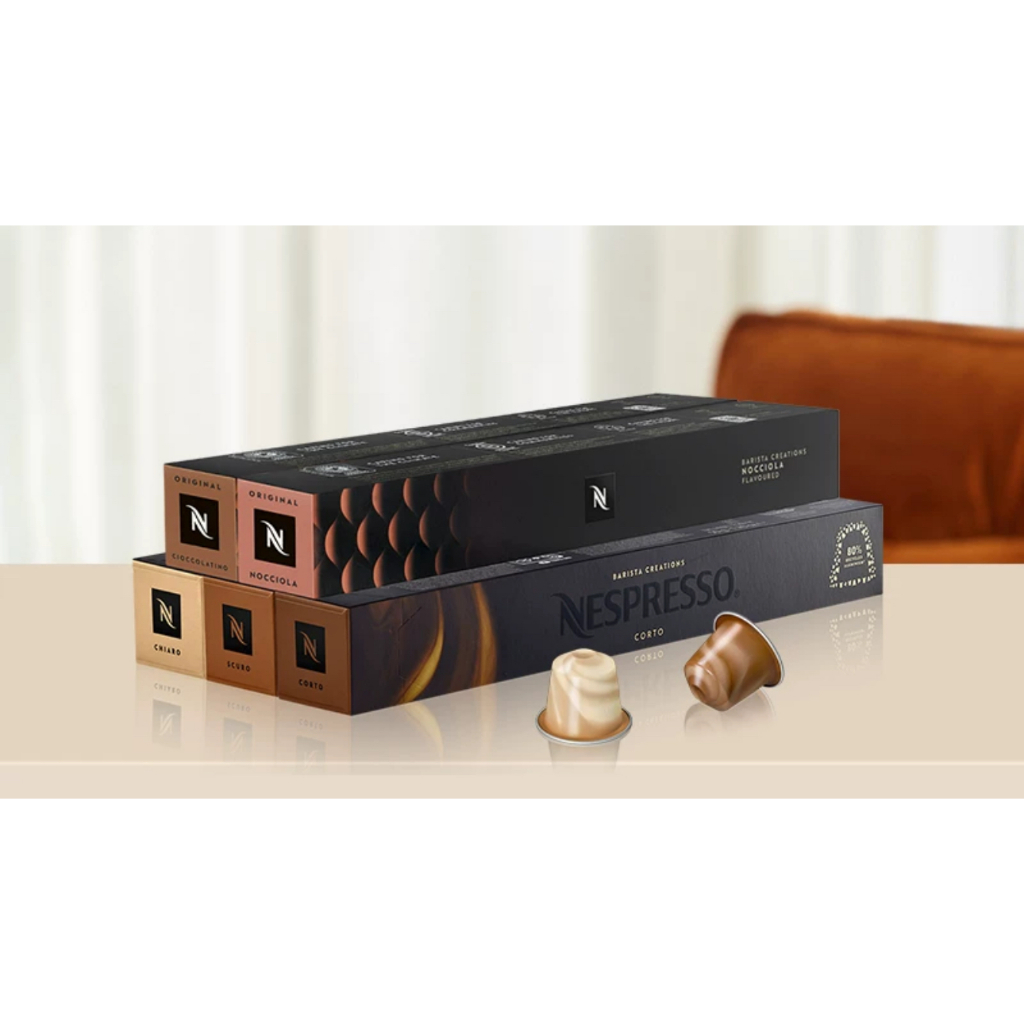 Viên nén capsule cafe Nespresso chính hãng, hương vị nhẹ nhàng phù hợp pha cafe sữa, tổng 50 viên