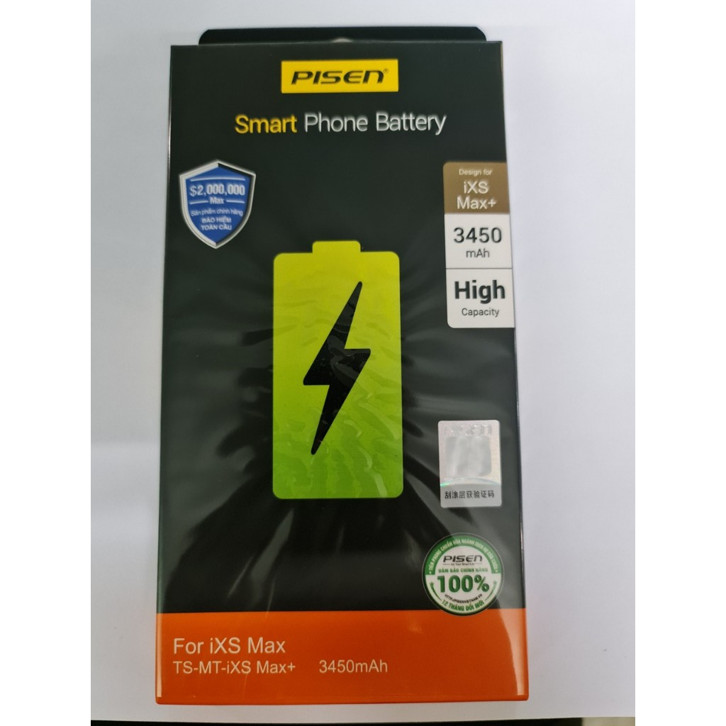 Pin Sạc Pisen TS-MT Dành Cho Iphone XS Max Dung Lượng Cao-Hàng Chính Hãng