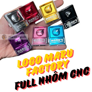 Logo Maru Factory CNC họa tiết nổi cho tất cả dòng Vespa Sprint/ Prima/ GTS/ LX/ S full nhôm nguyên đế