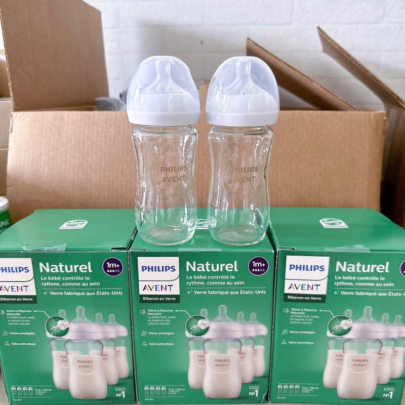 BÌNH SỮA THUỶ TINH AVENT 120 240ml ( tuỳ chọn size núm )
