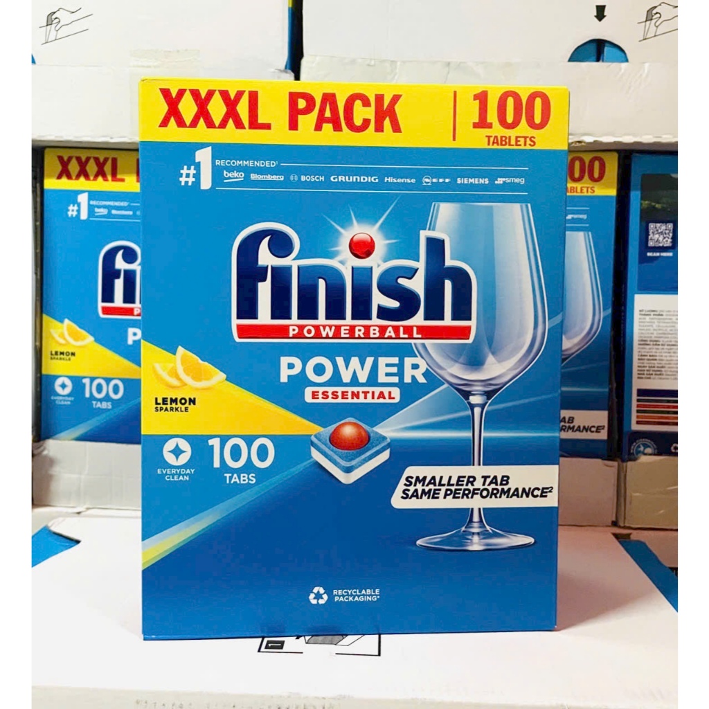 Viên rửa chén Finish Power 100 viên tích hợp 6 chức năng vượt trội cao cấp mới nhất