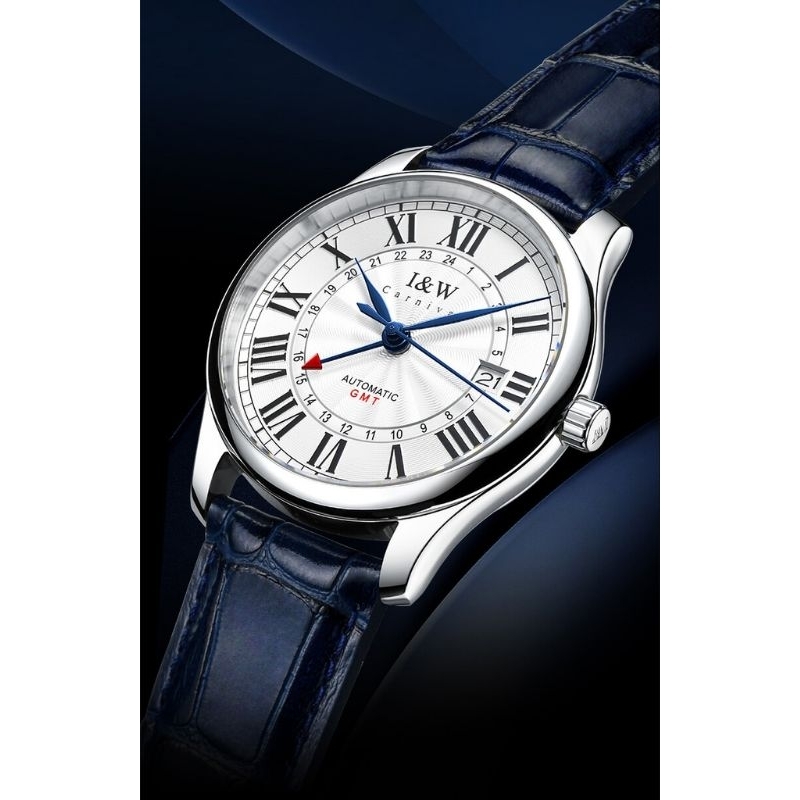 [Chính Hãng 100%] Đồng Hồ Nam I&W Carnival 673G (673)Máy Cơ (Automatic) Kính Sapphiare Size 41 mm Dâ