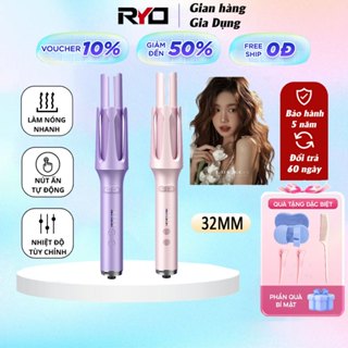 Máy uốn tóc xoăn tự động LANNIAO chất liệu gốm sứ đường kính uốn 32mm. Ryo store