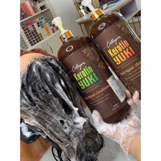  CẶP DẦU GỘI DẦU XẢ keratin Yuki 2000ml SIÊU THƠM mềm mượt lưu hương lâu 