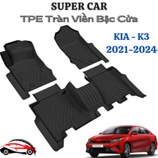 Thảm lót sàn ô tô Kia K3 2021 - 2025, Thảm nhựa TPE đúc 5D tràn viền bậc cửa