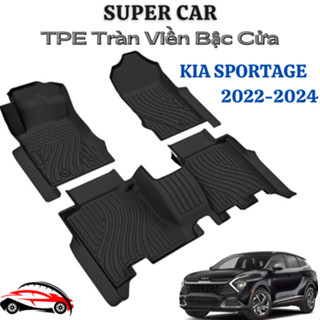 Thảm lót sàn ô tô Kia Sportage 2022 - 2025, Thảm nhựa TPE đúc 5D tràn viền bậc cửa