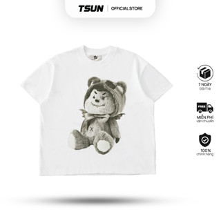 Áo Thun TSUN GreyTeddy Woo Tee - Trắng - [UNISEX] - In - Nam/Nữ - Streetwear - Local Brand - Oversize - Gấu Xám