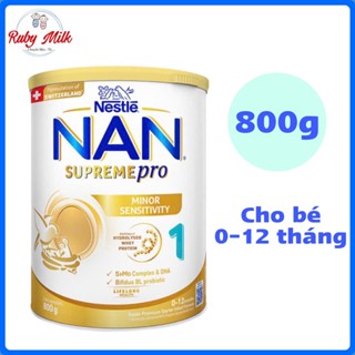  Sữa NAN SUPREME PRO số 1 Lon 800g  Cho bé 0 - 12 tháng  