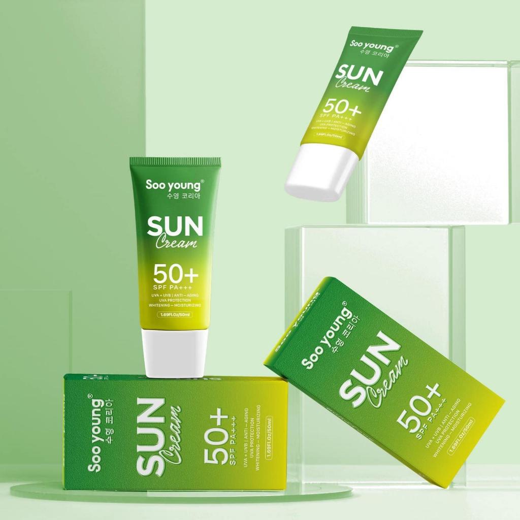 Kem Chống Nắng Lục Tảo Soo Young Chính Hãng - Chống Nắng Kiềm Dầu 50+ SPF