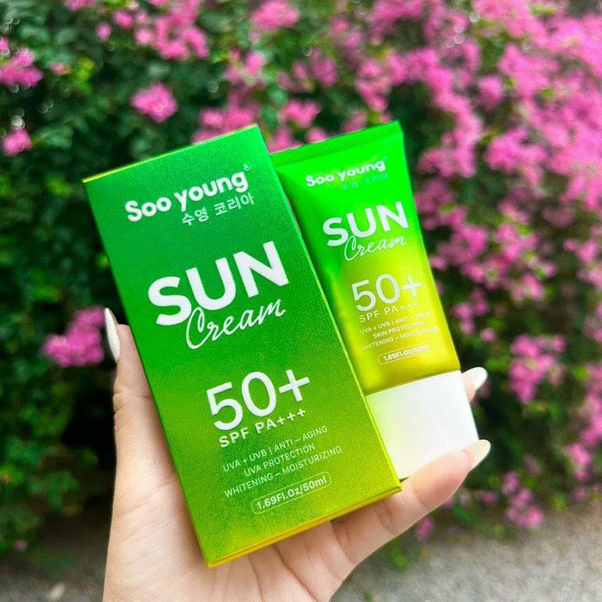 Kem Chống Nắng Lục Tảo Soo Young Chính Hãng - Chống Nắng Kiềm Dầu 50+ SPF