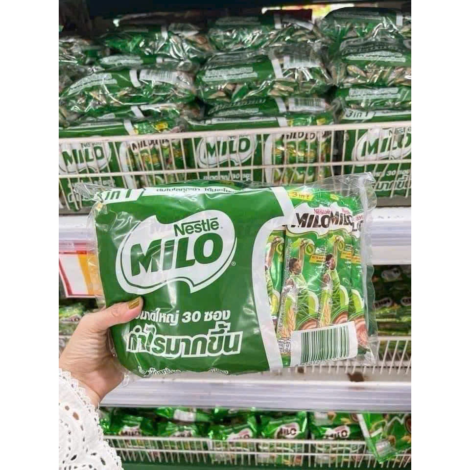 Sữa MILO Bột 3in1 Thái Lan - Bột MILO Hòa Tan Ít Ngọt Bịch 48 gói và 30 gói  siêu rẻ