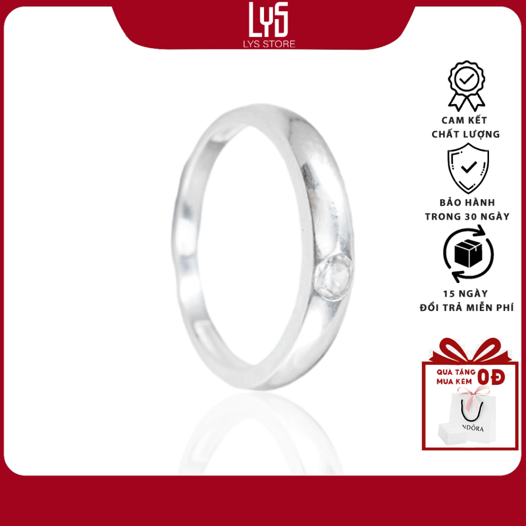 Nhẫn bạc nam nữ Lys Silver Ring Fullbox 8238- Nhẫn Bạc S925