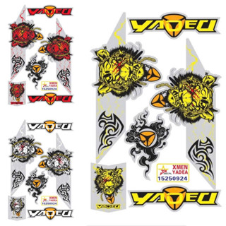 Tem xe điện X-MEN hổ xích kèm logo YADEA tem chống nước chống phai màu