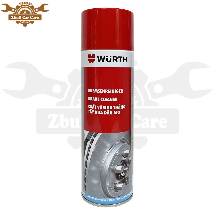 Vệ Sinh Dầu Mỡ Phanh Thắng Wurth Brake Cleaner 500ml