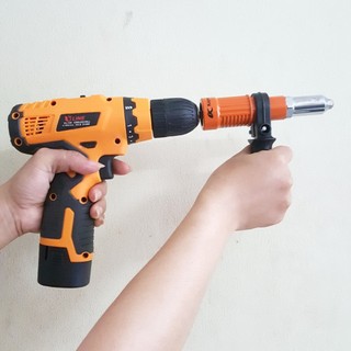  BỘ ĐẦU KÍT CHUYỂN ĐỔI ĐẦU MÁY KHOAN THÀNH ĐẦU RÚT RIVE ĐINH TÁN CÓ TAY CẦM 