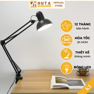 Đèn Kẹp Bàn Làm Việc HUTA Light For Life K1 Kiểu Dáng Pixar, Khớp Nối Điều Chỉnh Linh Hoạt