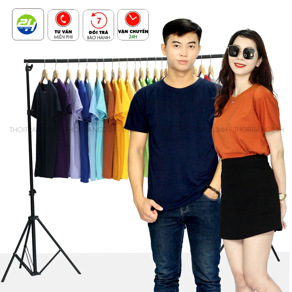 Top Áo Thun Trơn THOITRANG24H Nhiều Màu Áo Phông Basic Nam Nữ Ngắn Tay Vải Dày Mịn Đủ Size | BigBuy360 - bigbuy360.vn