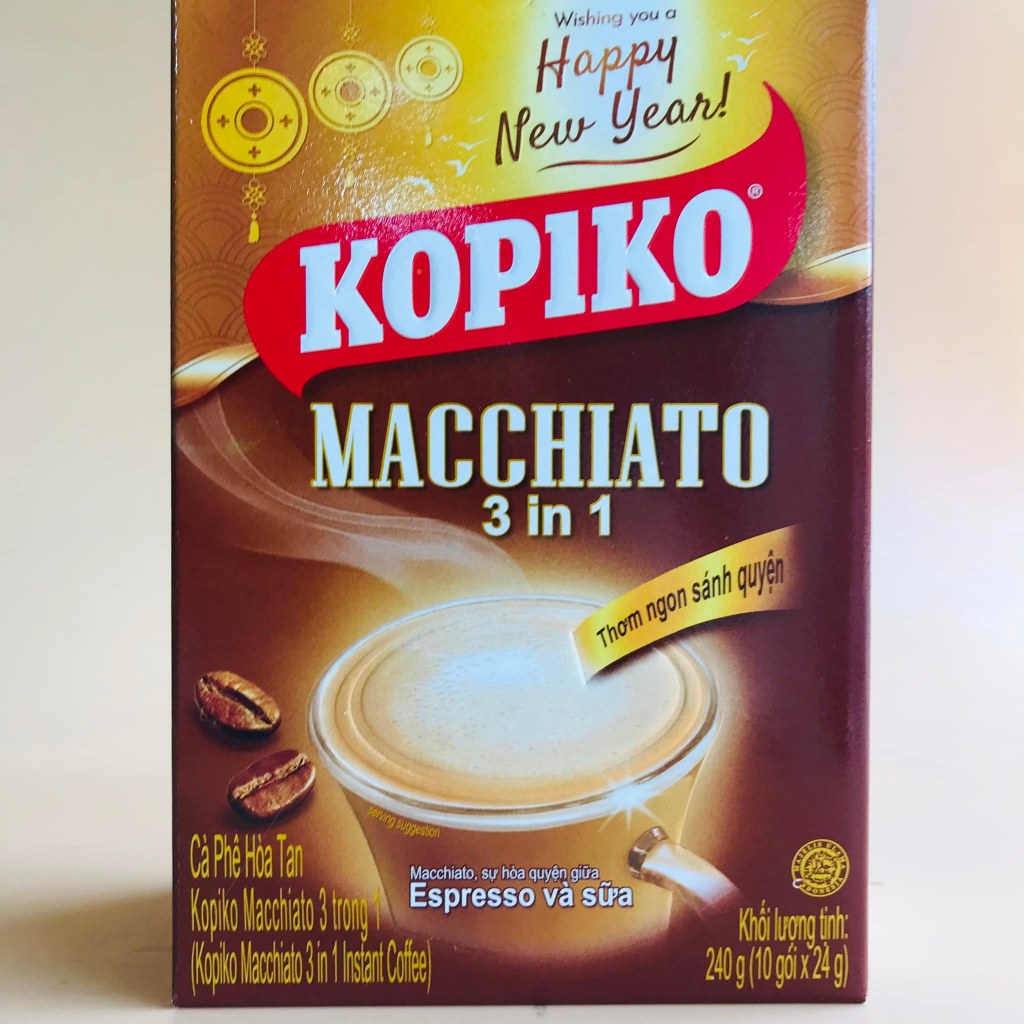 Cà phê ( cafe ) sữa hòa tan KOPIKO MACCHIATO hộp 200g