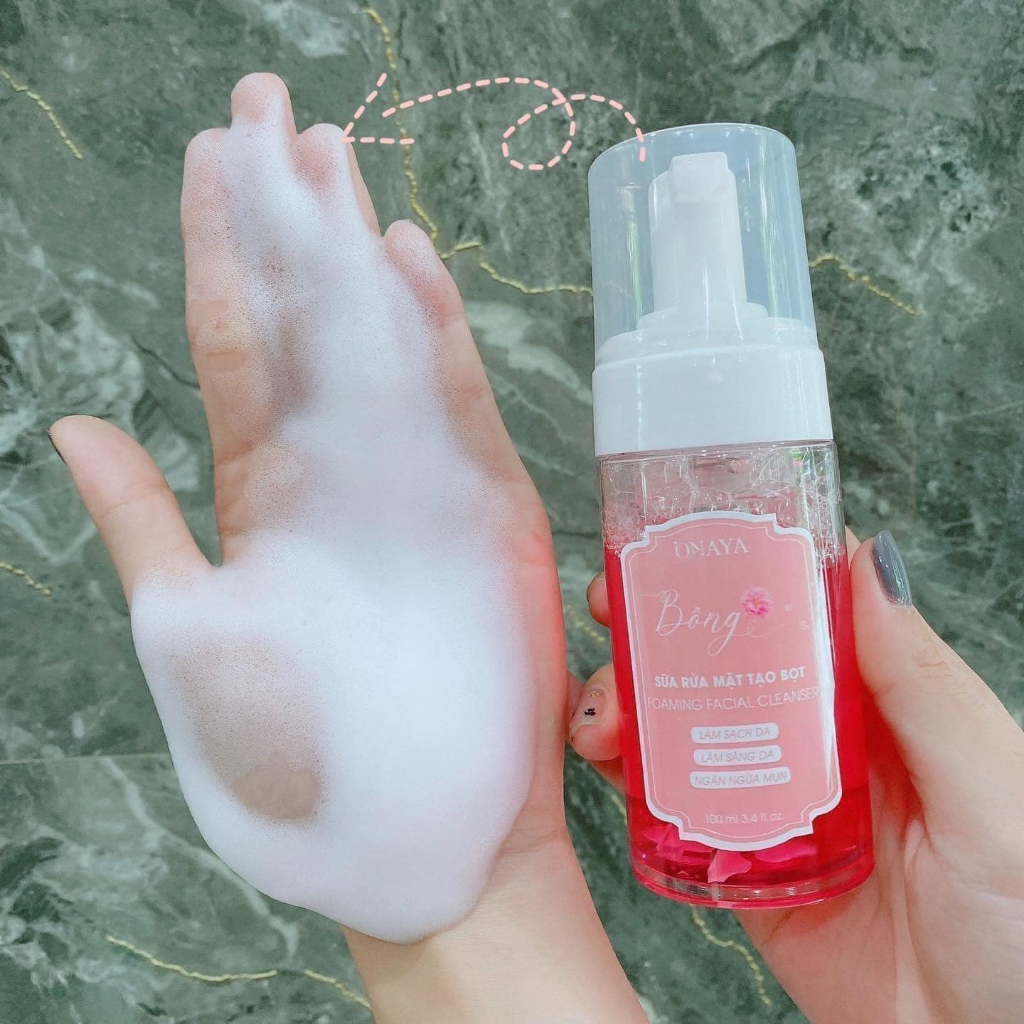 Sữa Rửa Mặt Tạo Bọt Bông Làm Sạch Da Onaya Chính Hãng