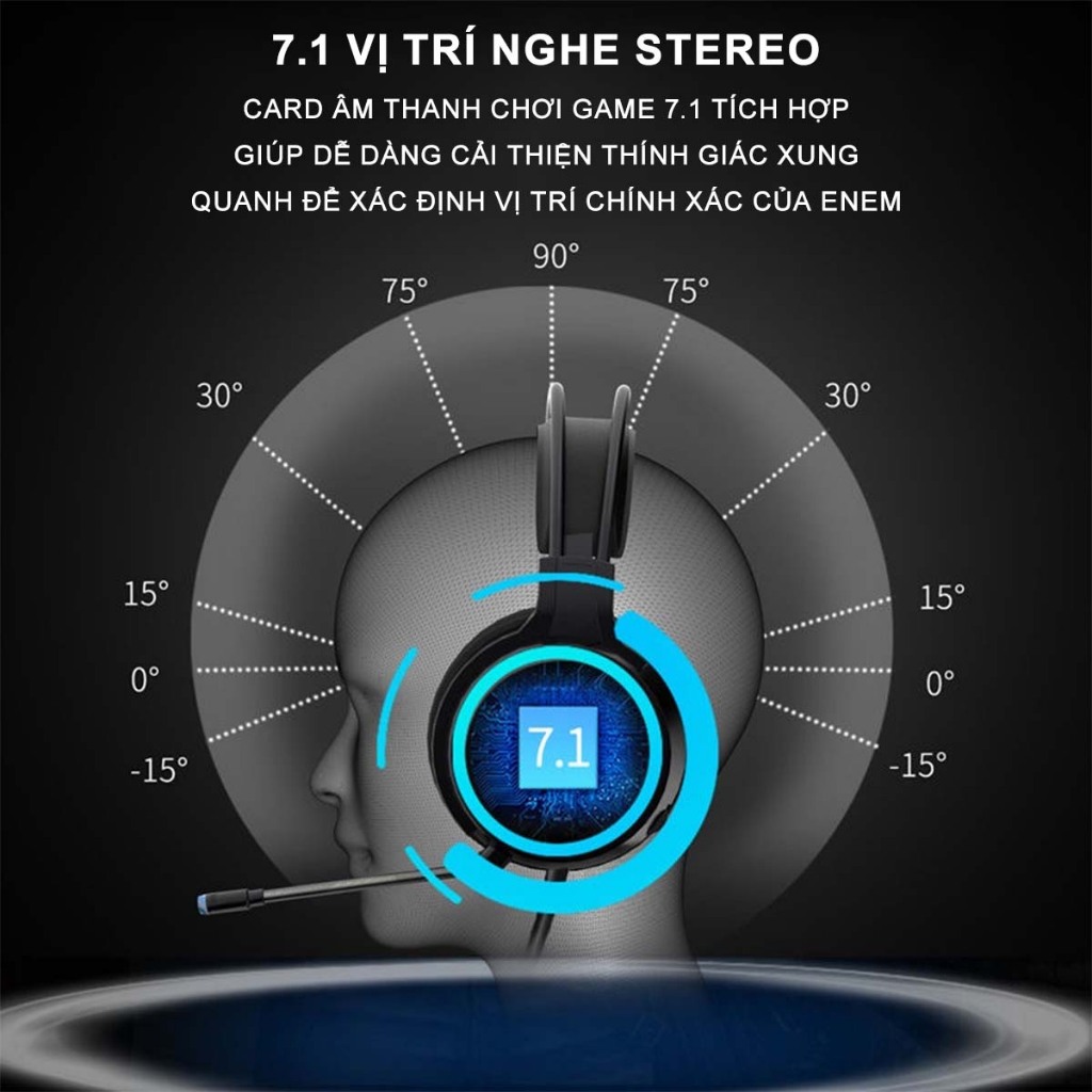 Tai Nghe Chụp Tai Gaming JBLue có mic đàm thoại Led RGB cho máy tính điện thoại Laptop Ipad | BigBuy360 - bigbuy360.vn