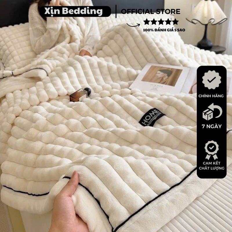 Chăn nỉ nhung tuyết mùa đông ấm áp, chăn nỉ nhung tag HOME