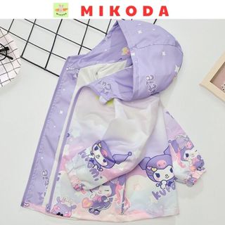 Áo khoác gió trẻ em MIKODA áo gió cho bé 2 lớp siêu nhẹ size đại họa tiết dễ thương AKB02