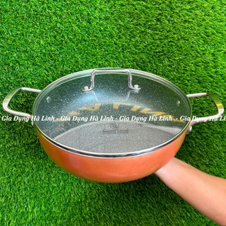 Nồi lẩu Elmich Smartcook 5552KMB, Đường kính 26cm, Có đáy từ, Phủ chống dính vân đá, Vung kính cường lực