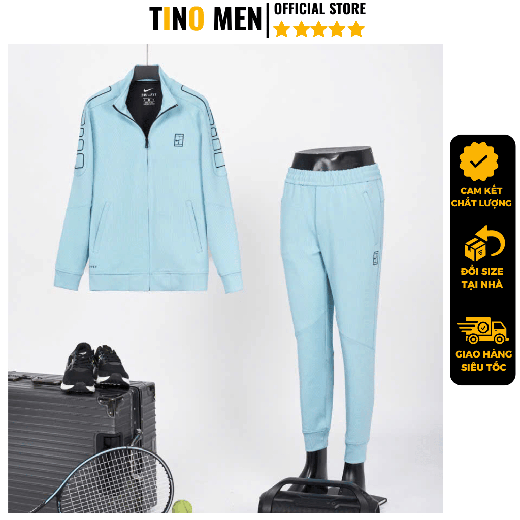 Set đồ nam thu đông Adidas khoá kéo phom dáng đẹp dày dặn, mặc nhà, thể dục thể thao, bản mới 2024 Tinomen TD4-2928