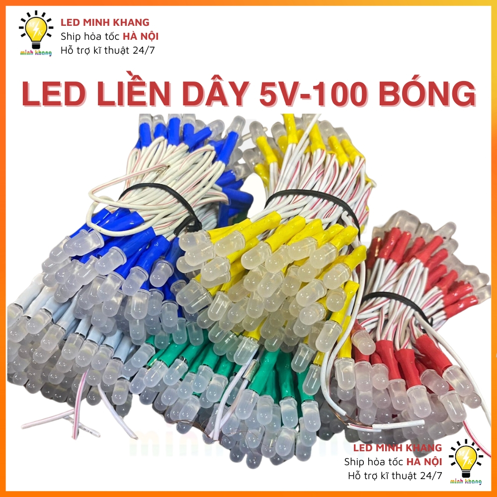 Led liền dây, led ruồi 5V trang trí, làm biển vẫy [Dây 100 Bóng]