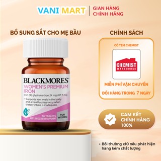 [ CHÍNH HÃNG ] Viên uống bổ sung sắt Iron  Blackmores Úc bổ sung sắt cho phụ nữ khi mang thai và sau khi sinh 30 viên