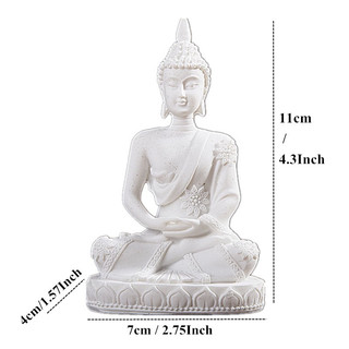 Tượng phật Thái màu trắng trang trí