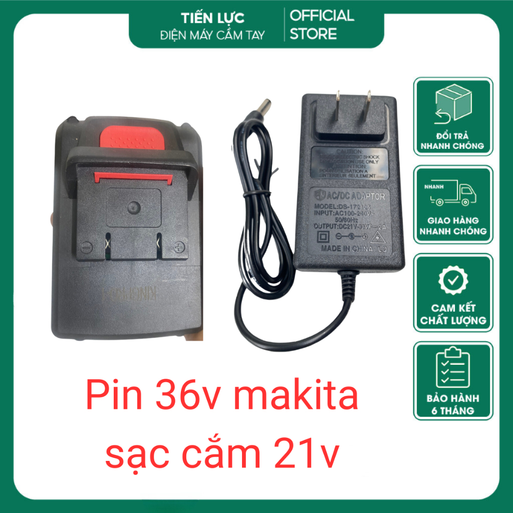 Pin 36V Chuyên Dùng Cho Máy Khoan 26v, 36v, 21v, 48V, 72V 5 cell CHÂN PIN 22MM - Dùng Cho Máy Makita