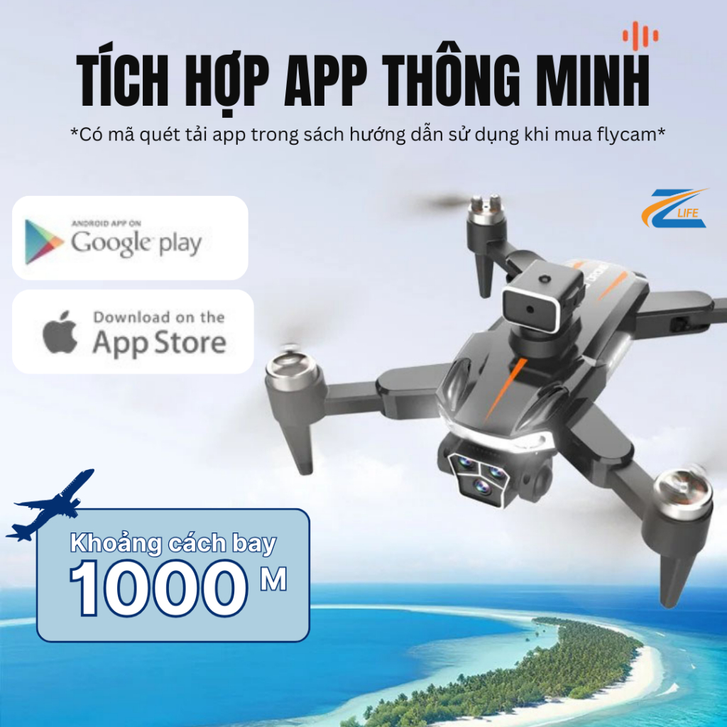 Flycam Zlife Z619 Drone Pro, Máy Bay Camera Full HD Quay Phim Chụp Ảnh, Định Vị GPS Quay Về Khi Hết Pin | BigBuy360 - bigbuy360.vn